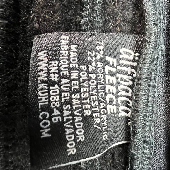 Kuhl Womens Alfpaca Hoodie Fleece Full Zip Black/Gray Outdoor Warm Wear Medium - Picture 15 of 16